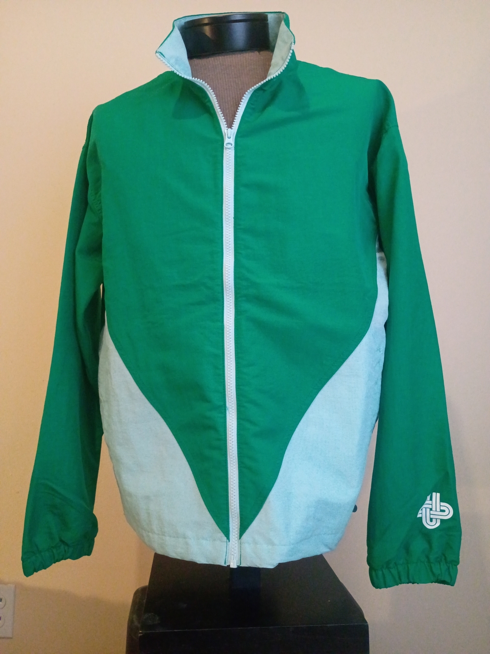 Urban Outfitters Nylon Track Jacket Green/Mint - NWOT Large